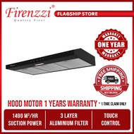 Firenzzi FH-913 BLK Black Slim Cooker Hood (With Bubble Wrapping + Fragile Sticker)