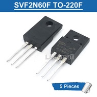 5pcs SVF2N60F TO-220F SVF 2N60F 2N60 SVD2N60F TO220F 2A/600V N-channel MOSFET Transistor new origina