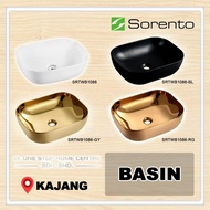 SORENTO FIRENZE SERIES TABLE TOP WASH BASIN SRTWB1086/SRTWB1086-BL/SRTWB1086-RG/SRTWB1086-GY