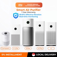 Xiaomi Mi Air Purifier New 4 Compact/4/4 Lite/4 Pro | 99.97% Filtration | Smart App Control | Dual U