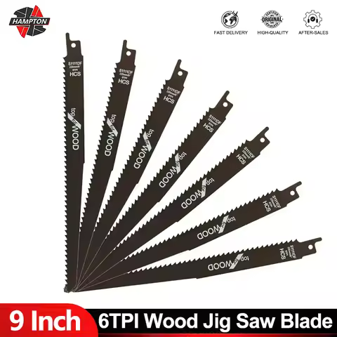 HAMPTON Jig Saw Blade 9" 6TPI Wood Pruning Reciprocating Saw Blade For Wood Sharp Ground Teeth Blade