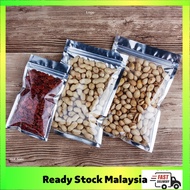 50pcs Zip lock Aluminium Packing Bag Semi Metalised Zipper bag/aluminium zip bag ( No Stand)