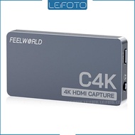 FEEWORLD C4K Video Capture 4K HDMI 60Hz In and Out USB-C Plug and Play for Streaming Gaming Video Co