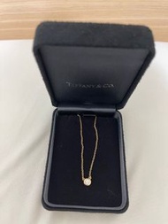 Tiffany 單鑽項鍊 玫瑰金 0.19 真品