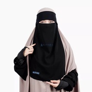 Niqab Poni Sifon Silk Jetblack Alsyahra Exclusive