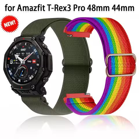 20mm 22mm Nylon Strap for Amazfit T-Rex3 Pro 48mm 44mm Balance 2 1 Bip 6 5 Helio Active 2 Bracelet S