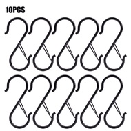 Polocat 10 Chiếc Móc Treo Kim Loại Hình Chữ S Móc Chống Gió Thiết Kế Khóa An Toàn Móc Treo Chịu Lực