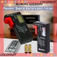 COCOFRUIT Battery Volt Tester AAA/C/D/9V/1.5V Electricity Tester Digital Test Tool Battery Capacity 
