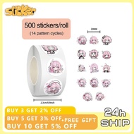 500PCS/Roll Anime Game Honkai Impact Elysia Stickers DIY Phone Laptop Notebook Waterproof Sticker