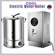Stainless Steel Electronic Water Boiler Round Digital Display Commercial Factory Water Boiler Large 