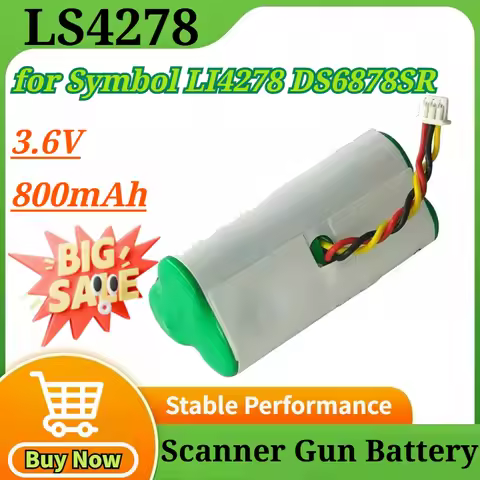 LS4278 3.6V 800mAh for Symbol LI4278 DS6878SR Barcode Scanning Machine NI-MH Battery Pack