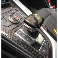 Audi A4 B9 Genuine Leather Shift Handball Carbon Fiber Rod Q7 Perforated Cover