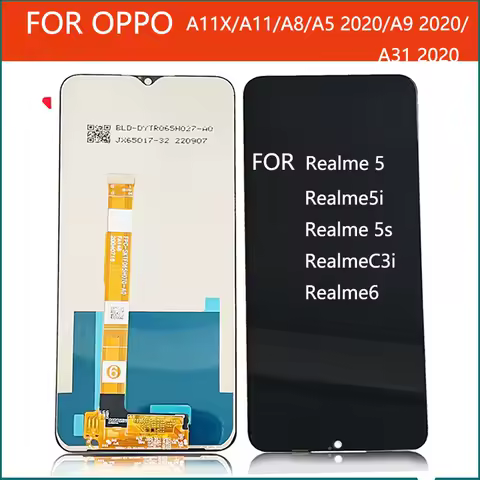 For OPPO Realme C3 Display A8 Touch Screen For Oppo A5 A9 2020 LCD A11 A11X Display Realme 5 6i A31 