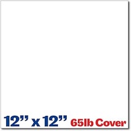 65lb Cover Bright White 12x12 Cardstock Scrapbook Paper - 50 Pack