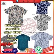 💎SNN XS-2XL KEMEJA BATIK LENGAN PENDEK Pazze Baju Batik Slim Fit Short Sleeve MEN SHIRT FLOWERS KEME