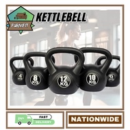 Kettlebell / Dumbbell 2/4/6/8/10/12KG Black PVC Kettlebell Home Workout Equipment - furnifit.store