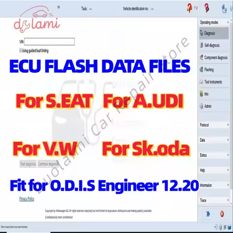 2025 Odis Engineering Flashdaten Ecu Firmware Flash Data Files V.w A.udi For S.eat For S.koda + Odis