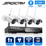 Saqicam 10CH 5MP WiFi NVR 4PCS 3MP/5MP Wireless Outdoor Weatherproof Camera Set Night vision CCTV Pa