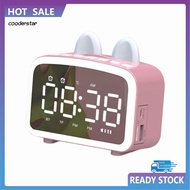 COOD Q8 Bluetooth-compatible 50 Wireless Multi-function Speaker LED Light Alarm Clock Mirror