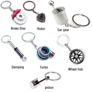 [Hesers]❏™☃ Men Creative Car Keychain Turbo 6 Speed Gearbox Gear Head Keychain Manual Transmission Lever Metal Key Ring Car Pendant Keychain