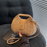 Popular Straw Woven Bags For Women 2025 New Fashion Handbag Shoulder Bags On The Beach Vacation Comm