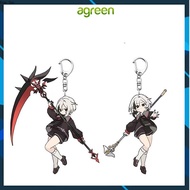 AG Game Genshin Impact Arlecchino Acrylic Key Chain Keychain Keyring Accessories Cartoon Badge Gifts