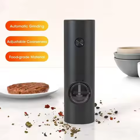 Electric Spices Grinder With Adjustable Coarseness Battery Powered Salt and Pepper Grinder Hand-held