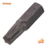 UMISTY 1pc Torx Bits, 25mm Length T6-T40 Screw Driver Bit, S2 Alloy Steel 1/4 Inch Hex Shank 6 Point
