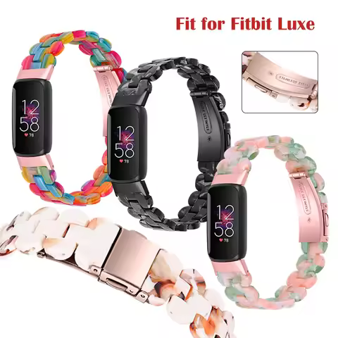 Resin Band for Fitbit Inspire Luxe Smart Watch Adjustable Women Men Bracelet Strap for Fitbit Inspir