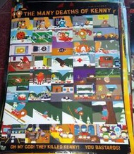2002年絕版【 歐洲進口海報】南方四賤客 阿尼多種死亡 South Park
