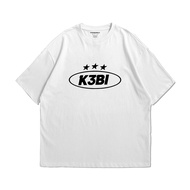 K3BI T-SHIRT - STAR WHITE LOGO KEILANDBOI KRAZY BRAZY 24S COTTON/ FTPXSUPPLY T-SHIRT/ Tshirt Lelaki 