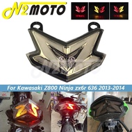 N2 Motorcycle LED Rear Tail Light 12V Blinker Lamp Brake Stop Taillight w/ Turn Signals For Kawasaki