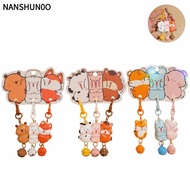 NANSHUN0O 3 Pcs Set Animal Keychain, Magnetic Cartoon Magnetic Snap Keychain, Charms Resin Mini Keyc