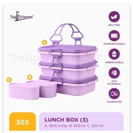 Twin Tulipware LUNCH BOX RANTANG 3 SUSUN Bisa Untuk Mengukus Asri Tulipware