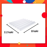 8 FT CORRUGATED POLYCARBONATE TRANSPARENT ROOF SHEET / 8 KAKI ATAP CERAH LUTSINAR