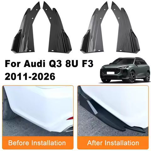 Car Rear Bumper Spoiler Lip Diffuser Side Skirt Splitter Wrap Angle Anti-Crash Protection Trim For A