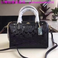 台灣特價限時折扣 COACH 蔻馳 新款波士頓包 F11920 枕頭包 經典老花單肩斜跨包 真皮 女士手提包 時尚百搭側