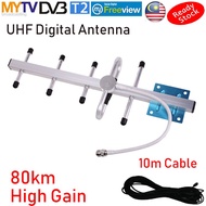 MyTV Freeview UHF Digital Outdoor Antenna Ariel TV High Gain 5E 100km 10m cable