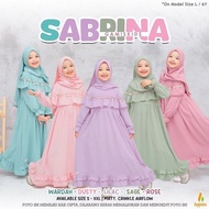 Heppinn-Gamis Kids Sabrina Wardah-Dusty-Lilac-Sage-Rose Crinkle Airflow Baju Anak Set Hijab Polos Simpel Cute Variasi Kerut Bawah Baju Ngaji Daily