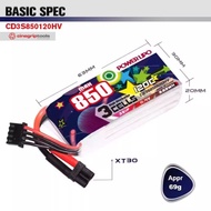 CODDAR 3S 850MAH 11.4V 120C LiPo Battery XT30