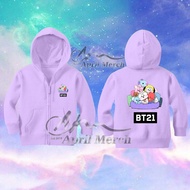 BT21 jacket for girls aged 3 years, 11 years, BT21 BT21 children's hoodie