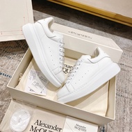 Alexander McQueen รองเท้าผ้าใบ หนังวัวแท้ ขนาดใหญ่ สีขาว สําหรับผู้หญิง