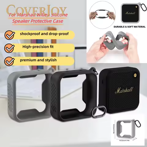 For Marshall Willen Speaker Protective Silicone Cover Shockproof Travel Case Anti-Drop Portable Carr