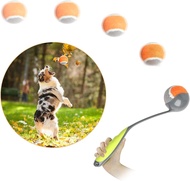 PAWISE Dog Ball Launcher - 12.2 Dog Fetch Toy with 2.3 Tennis Portable Ball Thrower for Small to Med