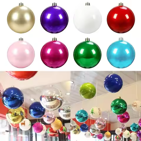 Big Plastic Pearlescent Ball 15CM Ball Shape Christmas Ball Pearlescent Xmas Ornament Ball New Year'