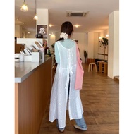 [4363] Green-Blue Shirt Set + White Skirt