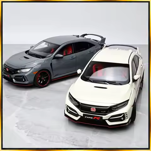 1：18 LCD Diecast Car Model Honda Civic TYPE-R FK8 Alloy Model Room Ornament Display Collectible Mode