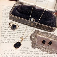 CEDONY | Customized Natural Black Onyx Series Set Counter agete Collision Necklace Ring Earrings