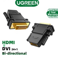 Ugreen DVI to HDMI Adapter Bidirectional DVI-D 24+1 Male to HDMI Female Cable Connector Converter