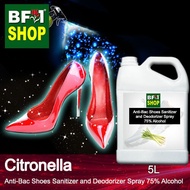 Antibacterial Shoes Sanitizer and Deodorizer Spray (ABSSD) - 75% Alcohol with Citronella - 5L